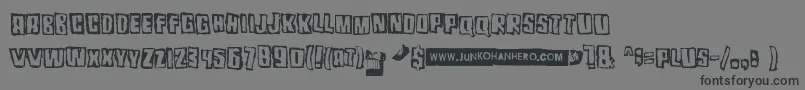 フォントPozofour – 黒い文字の灰色の背景