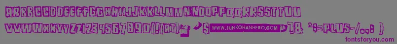 Pozofour Font – Purple Fonts on Gray Background