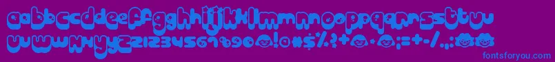 Billo Font – Blue Fonts on Purple Background