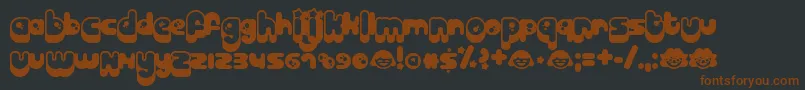 Billo-fontti – ruskeat fontit mustalla taustalla