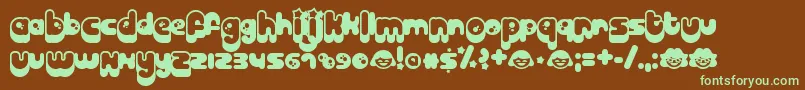 Billo Font – Green Fonts on Brown Background