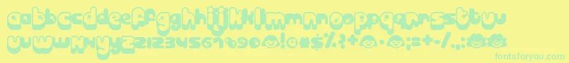 Billo Font – Green Fonts on Yellow Background