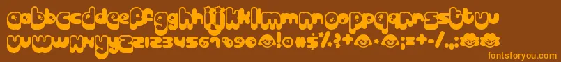 Billo Font – Orange Fonts on Brown Background