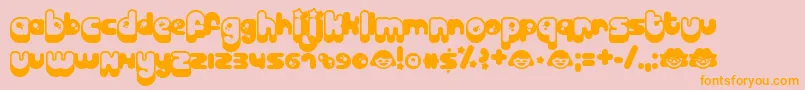 Billo Font – Orange Fonts on Pink Background