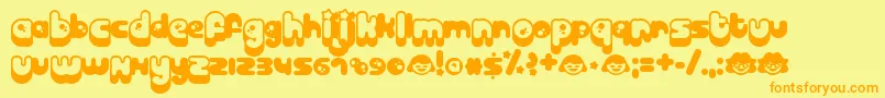 Billo Font – Orange Fonts on Yellow Background
