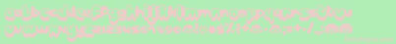 Billo Font – Pink Fonts on Green Background