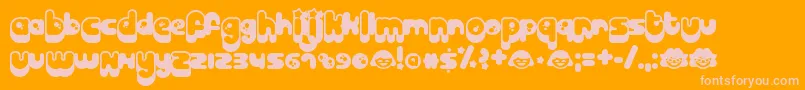 Billo Font – Pink Fonts on Orange Background