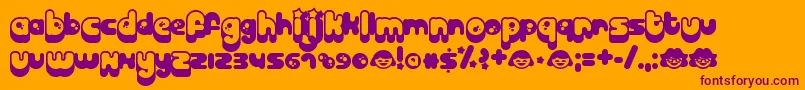 Billo Font – Purple Fonts on Orange Background
