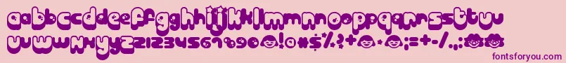Billo Font – Purple Fonts on Pink Background