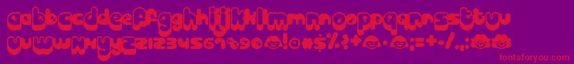 Billo Font – Red Fonts on Purple Background