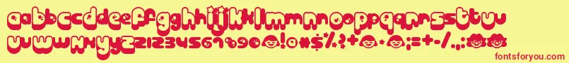 Billo Font – Red Fonts on Yellow Background