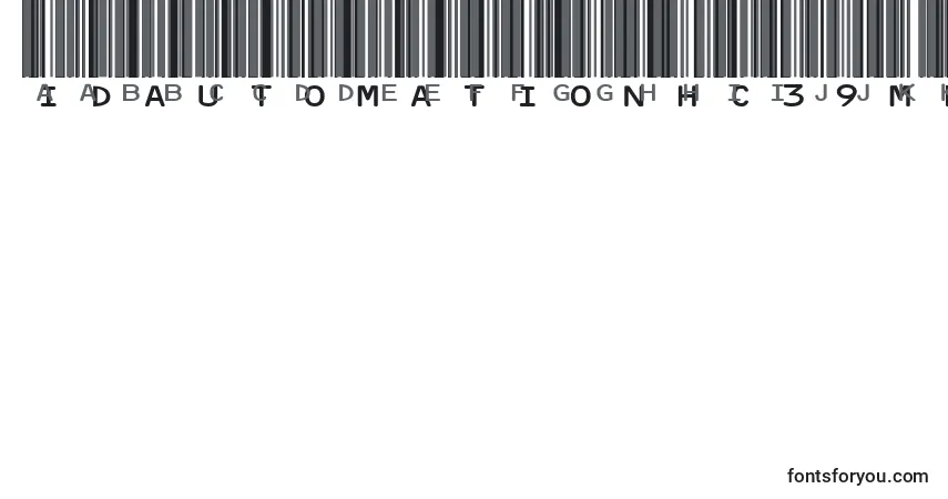 Шрифт Idautomationhc39mFreeVersion – алфавит, цифры, специальные символы