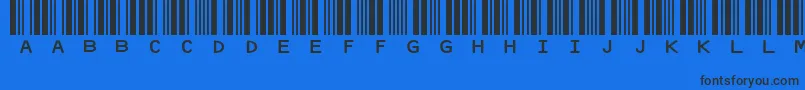 Idautomationhc39mFreeVersion Font – Black Fonts on Blue Background