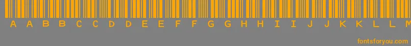 Idautomationhc39mFreeVersion Font – Orange Fonts on Gray Background