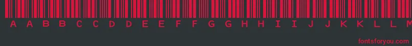 Idautomationhc39mFreeVersion Font – Red Fonts on Black Background