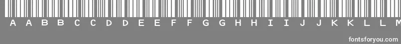 Idautomationhc39mFreeVersion-Schriftart – Weiße Schriften auf grauem Hintergrund