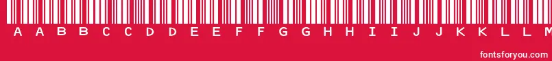 Idautomationhc39mFreeVersion Font – White Fonts on Red Background