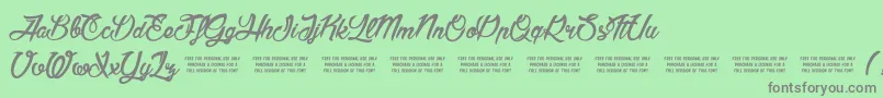 AmericaAndStars Font – Gray Fonts on Green Background