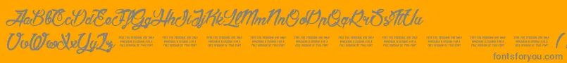 AmericaAndStars Font – Gray Fonts on Orange Background