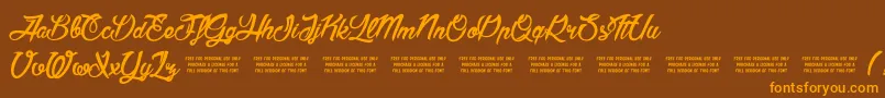 AmericaAndStars Font – Orange Fonts on Brown Background