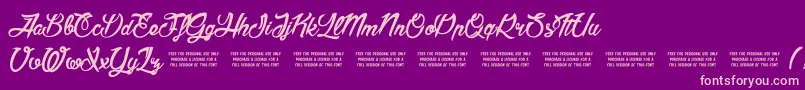 AmericaAndStars Font – Pink Fonts on Purple Background