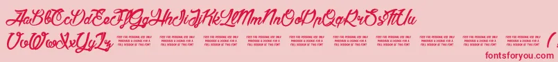 AmericaAndStars Font – Red Fonts on Pink Background