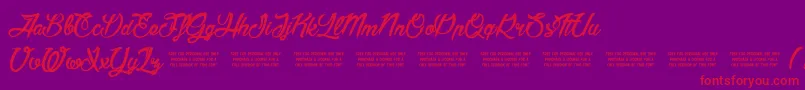 AmericaAndStars Font – Red Fonts on Purple Background