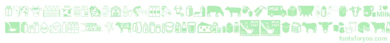 Milk Font – Green Fonts on White Background