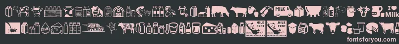Milk Font – Pink Fonts on Black Background