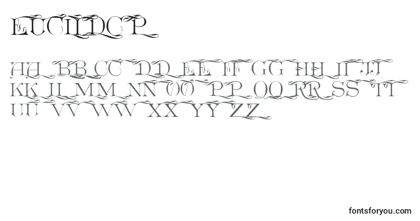 Fuente Euclidcp - alfabeto, números, caracteres especiales