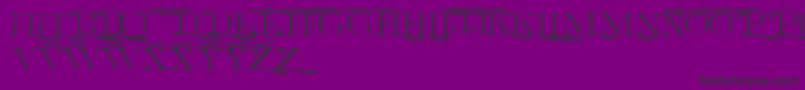 Euclidcp Font – Black Fonts on Purple Background