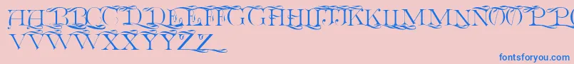 Euclidcp Font – Blue Fonts on Pink Background