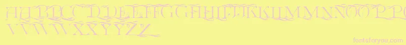 Euclidcp Font – Pink Fonts on Yellow Background