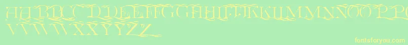 Euclidcp Font – Yellow Fonts on Green Background