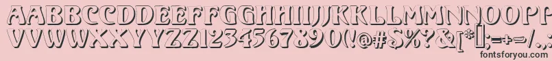 VoluteShadow Font – Black Fonts on Pink Background
