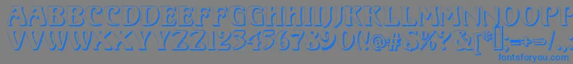 VoluteShadow Font – Blue Fonts on Gray Background