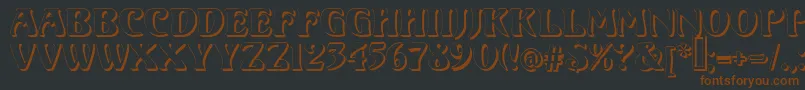 VoluteShadow-fontti – ruskeat fontit mustalla taustalla