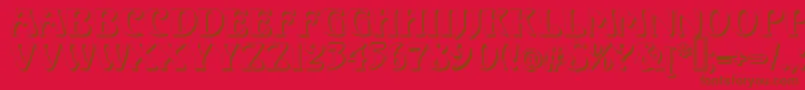 VoluteShadow Font – Brown Fonts on Red Background