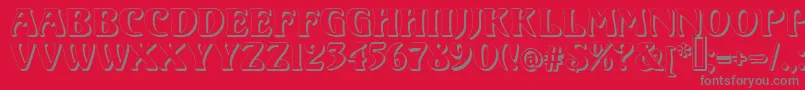VoluteShadow-Schriftart – Graue Schriften auf rotem Hintergrund