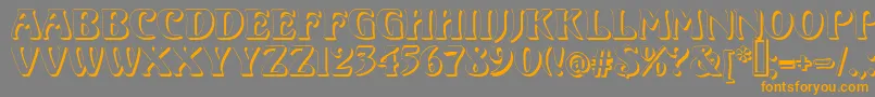 VoluteShadow Font – Orange Fonts on Gray Background