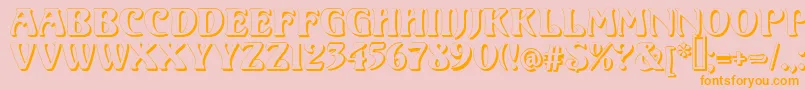VoluteShadow Font – Orange Fonts on Pink Background