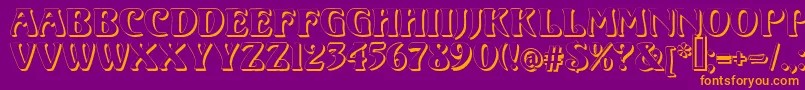 VoluteShadow Font – Orange Fonts on Purple Background