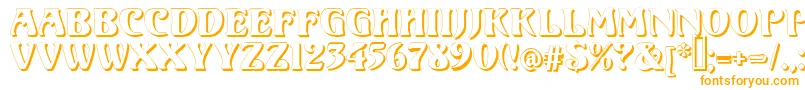 Шрифт VoluteShadow – оранжевые шрифты на белом фоне