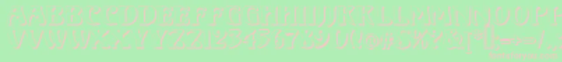VoluteShadow-fontti – vaaleanpunaiset fontit vihreällä taustalla