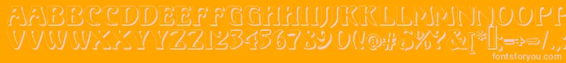 VoluteShadow Font – Pink Fonts on Orange Background
