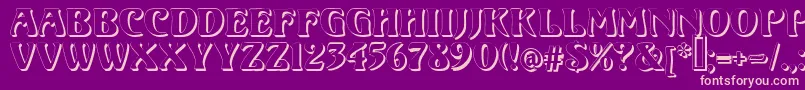 VoluteShadow-fontti – vaaleanpunaiset fontit violetilla taustalla