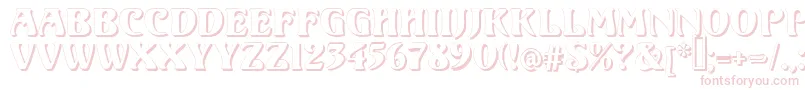 VoluteShadow-fontti – vaaleanpunaiset fontit valkoisella taustalla