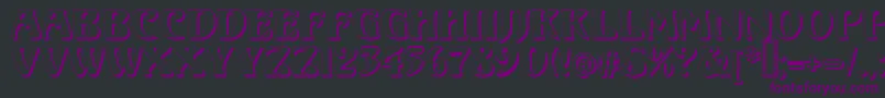 VoluteShadow-Schriftart – Violette Schriften auf schwarzem Hintergrund