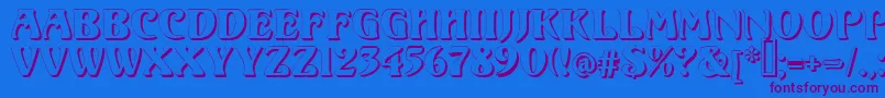 VoluteShadow Font – Purple Fonts on Blue Background