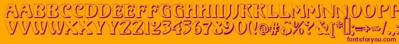 VoluteShadow Font – Purple Fonts on Orange Background